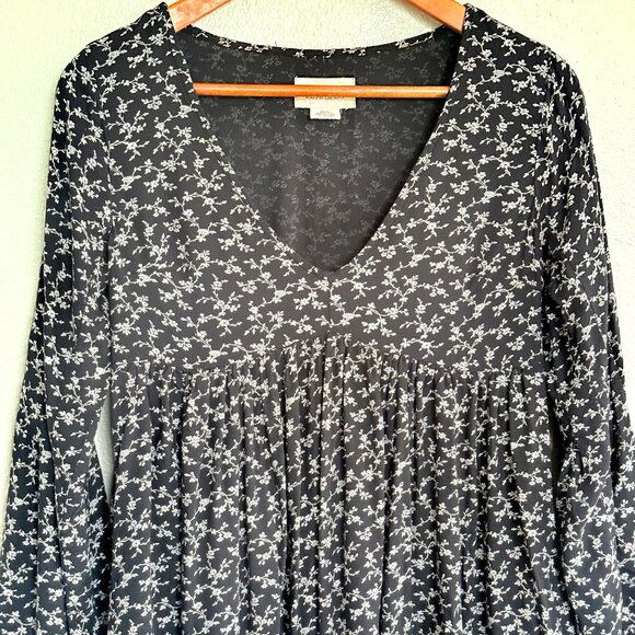 Denim & Supply Ralph Lauren Black & White Floral Babydoll Dress Size XS | Y2k - Picture 3 of 16